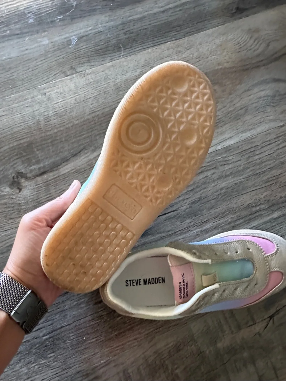 Steve Madden Kids Pastel Pink, Mint & Cream Slip-On Sneakers
